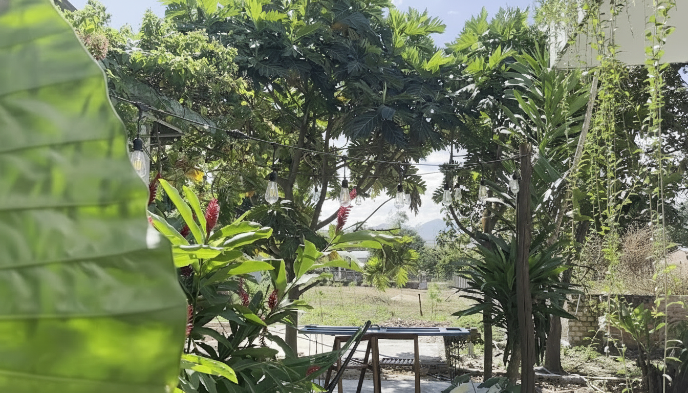 Homestay Kon Tum có vườn