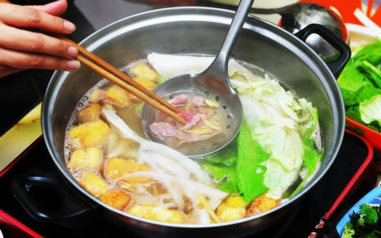 Lẩu bò nhúng giấm