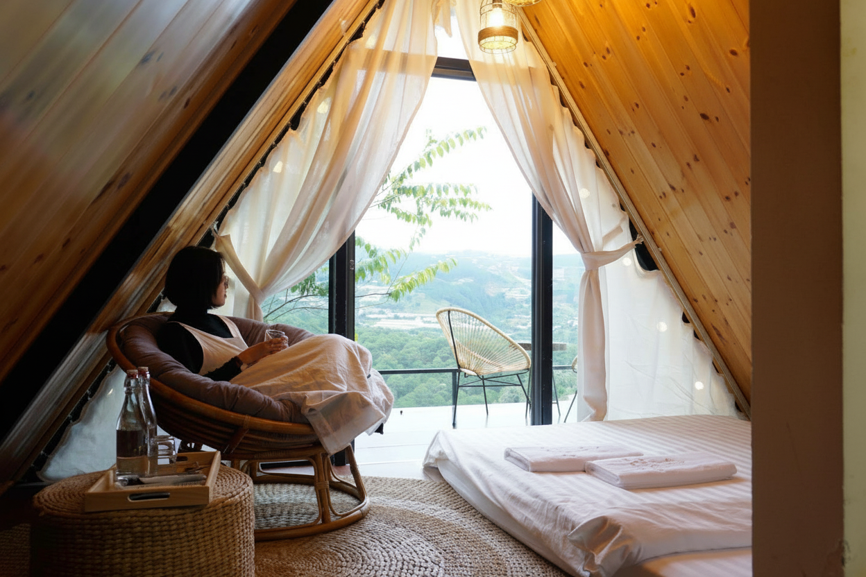 Không gian decor Săn Mây Homestay