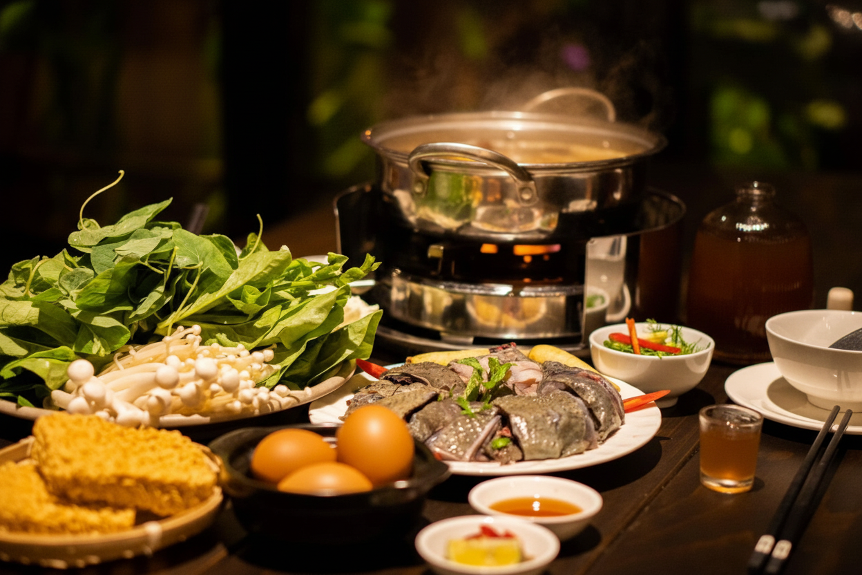 Gà Măng Đen hầm dược liệu